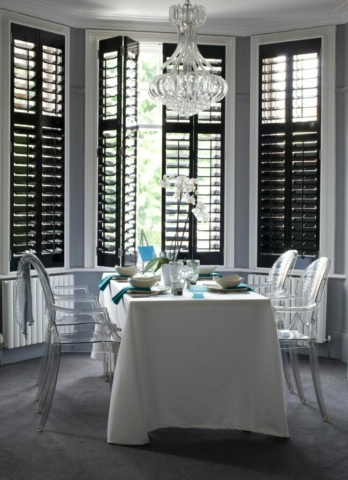 Black Plantation Shutters