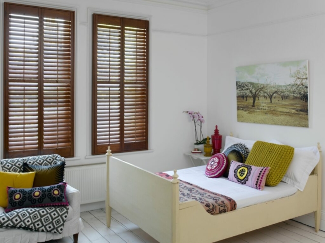 Dark Woodline Plantation Shutters