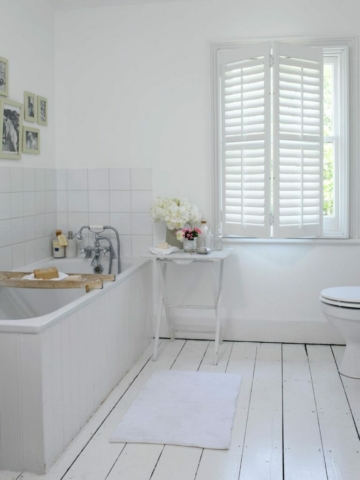 PVC White Bi Folding Left Left Plantation Shutters