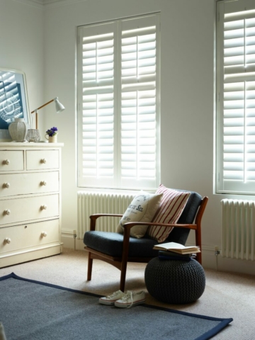 White Shutters for Study Room