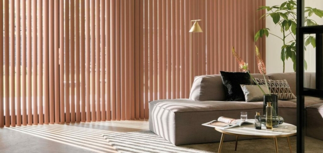 Rose Gold Vertical Blinds