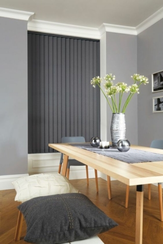 Grey vertical blinds