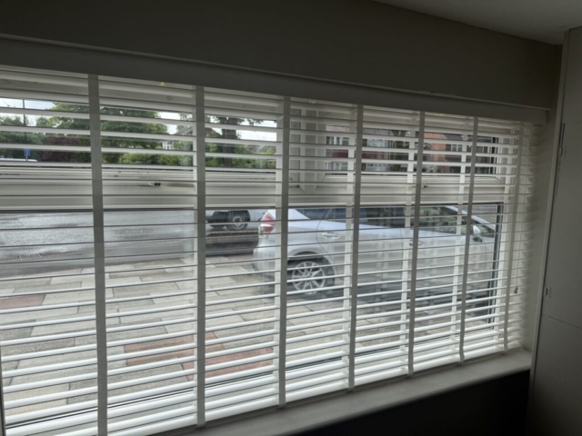 Venetian Blinds with tapes horizontal also knows as venetian blinds fitted in Urmston, Greater Manchester