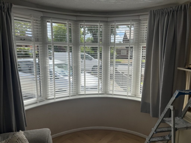 Venetian Blinds with tapes horizontal also knows as venetian blinds fitted in Urmston, Greater Manchester