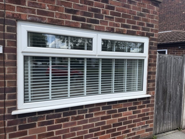 Venetian Blinds with tapes horizontal also knows as venetian blinds fitted in Urmston, Greater Manchester