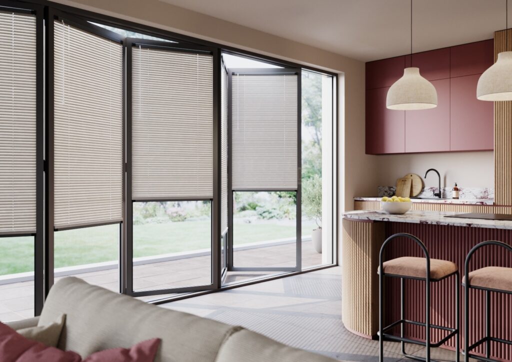 Perfect Fit blinds and Cruze FITtoFRAME blinds installed on modern windows by Scarlet Blinds and Shutters