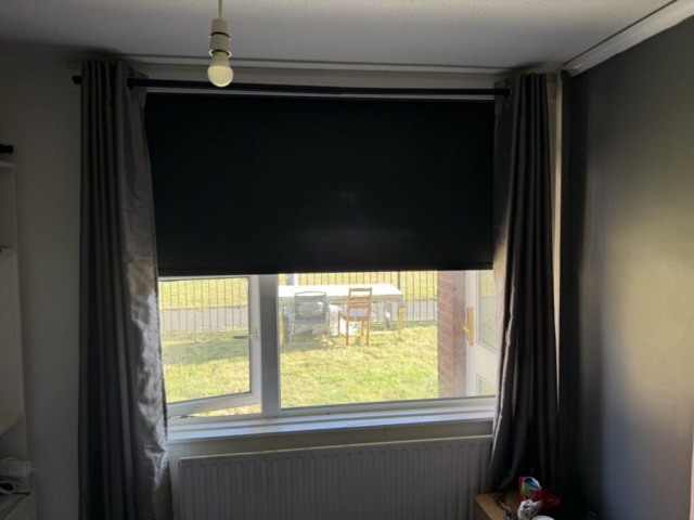 modern-black-blackout-roller-blinds-droylsden-manchester Made to measure black blackout roller blinds fitted in Droylsden Manchester